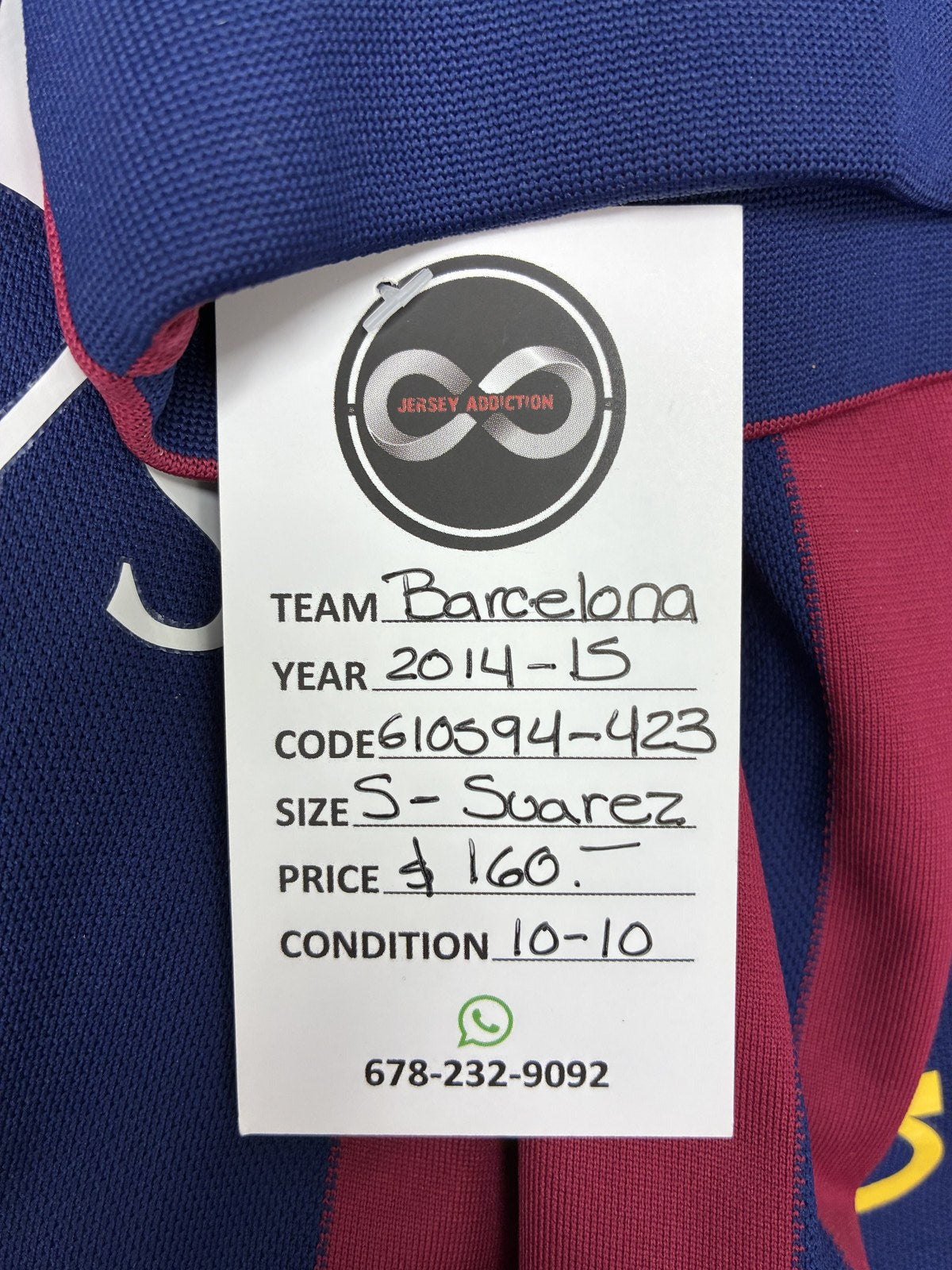2014-15 FC Barcelona Luis Suárez 9 Home Jersey
