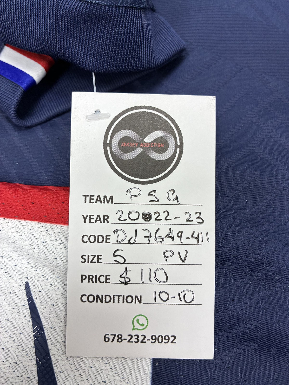 2022-23 Paris Saint-Germain Player Version Home Jersey