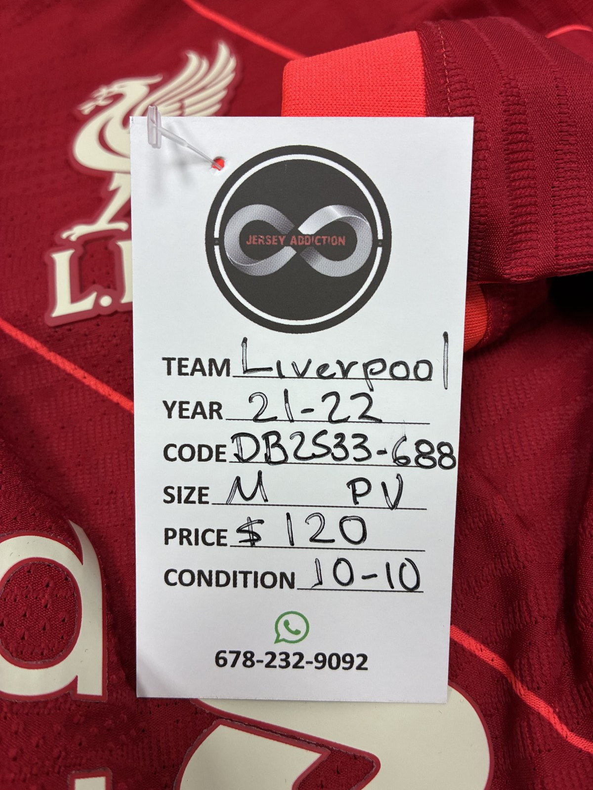2021-22 Liverpool Player Version Home Jersey