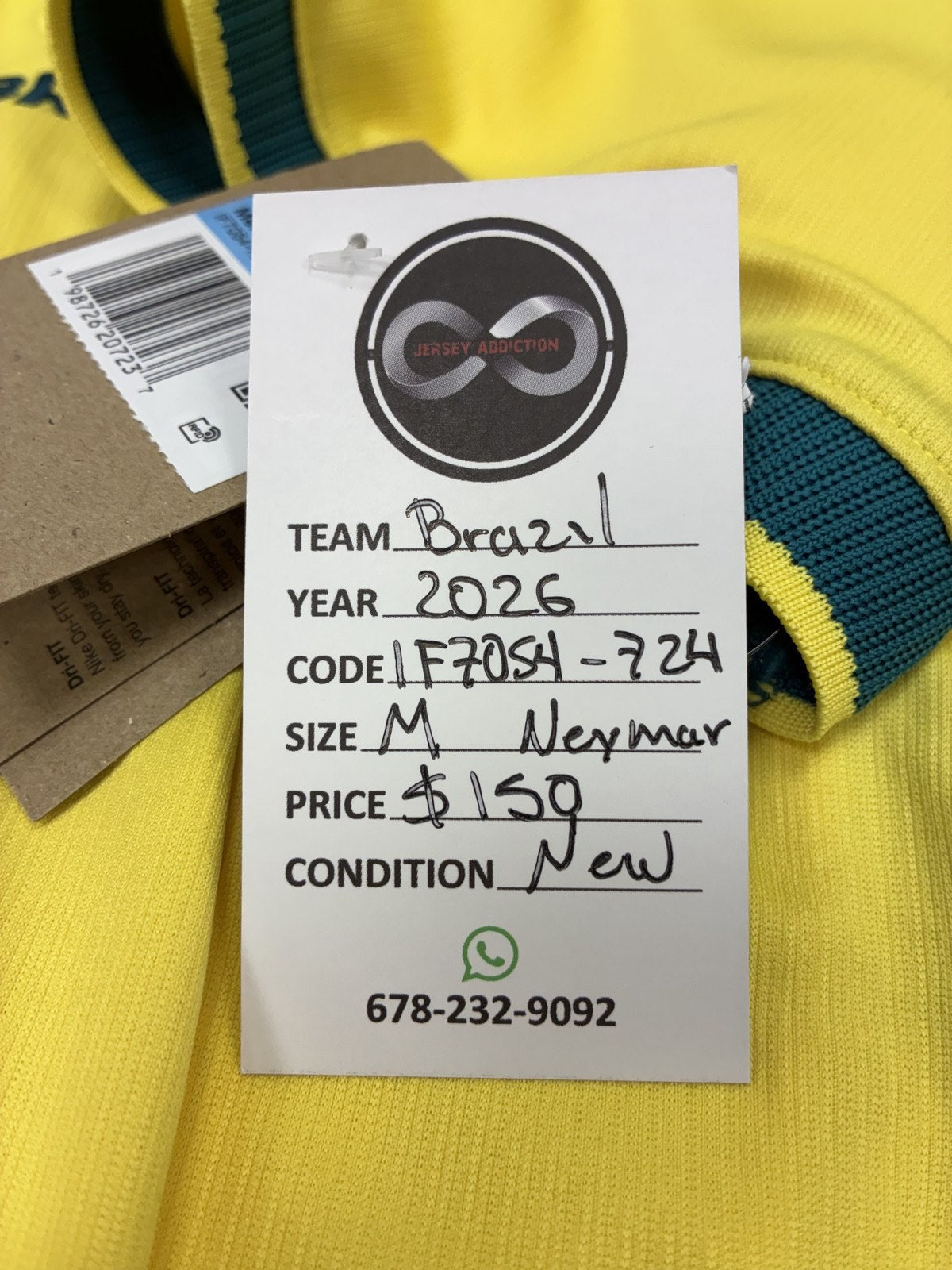 2026 Brazil Neymar Jr 10 Home Jersey