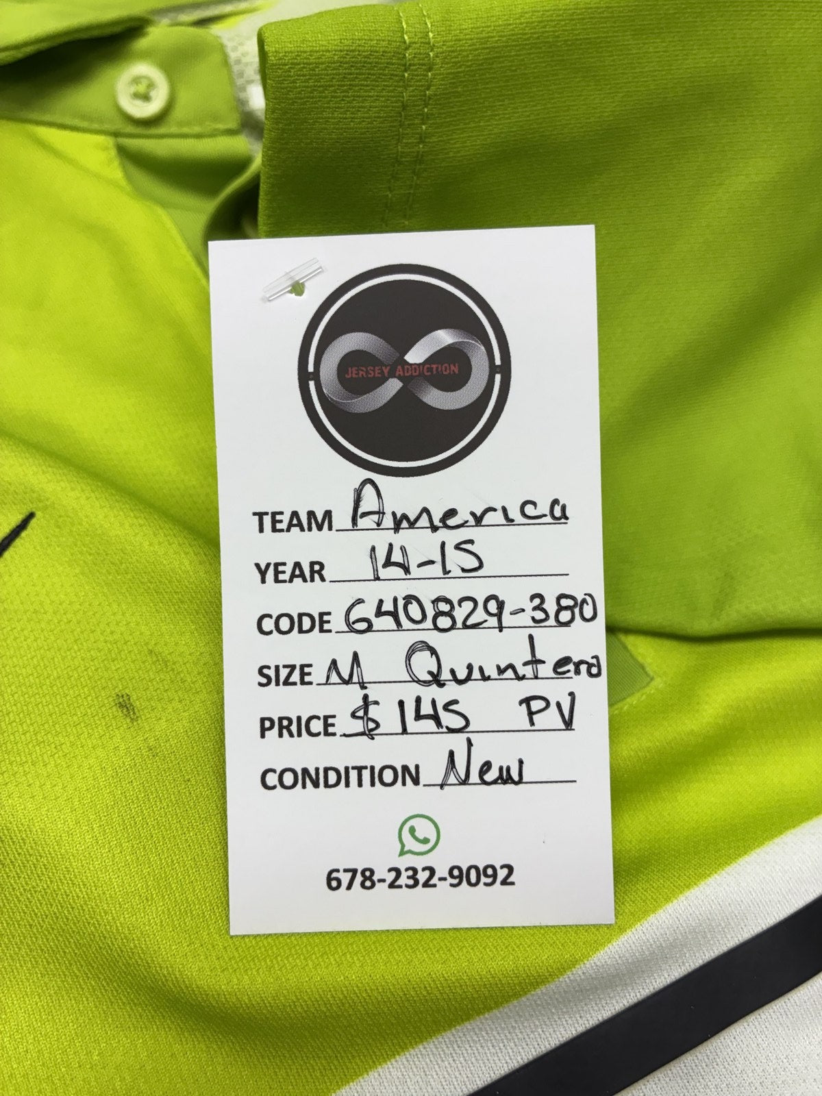 2014-15 Club América Darwin Quintero 3 Player Version Third Jersey