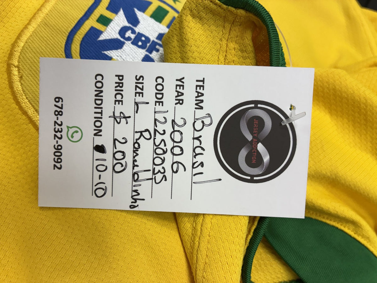 2006 Brazil Retro Home Jersey Large