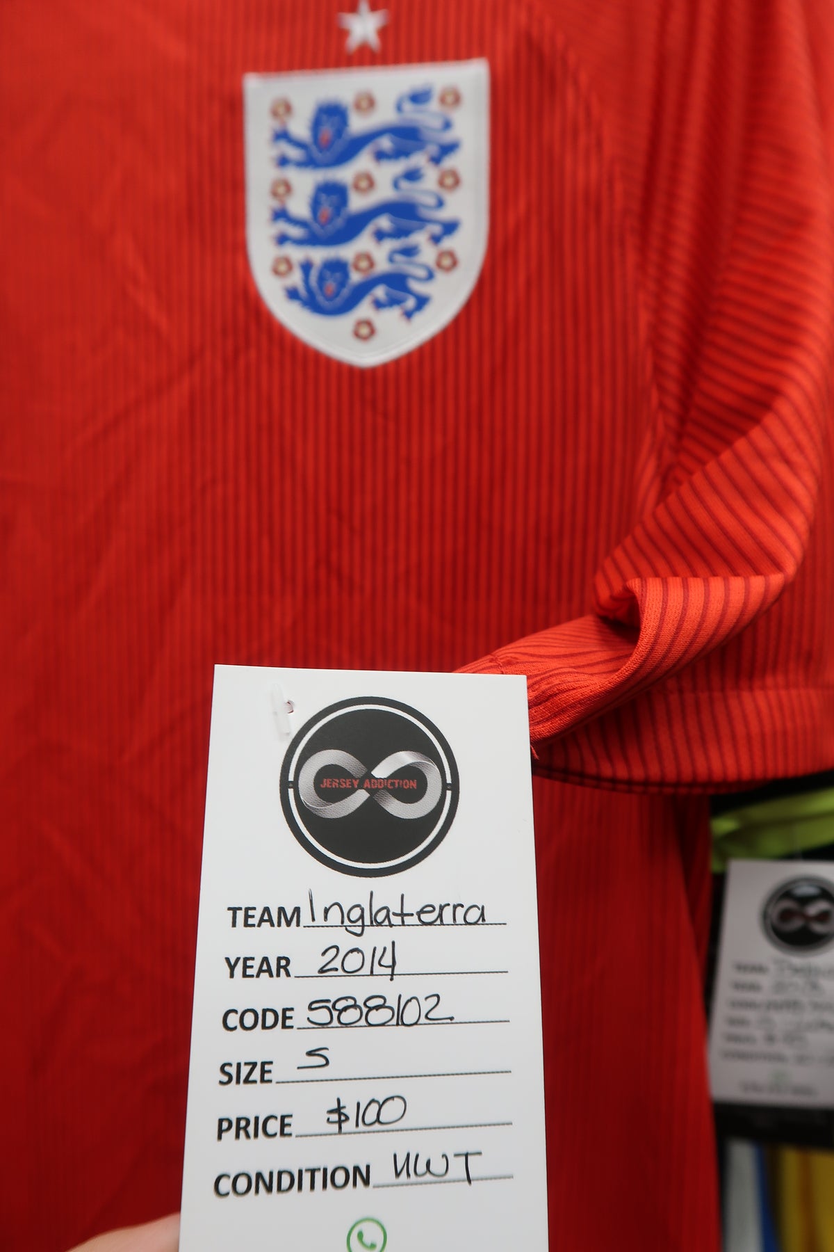 2014 England Away Jersey