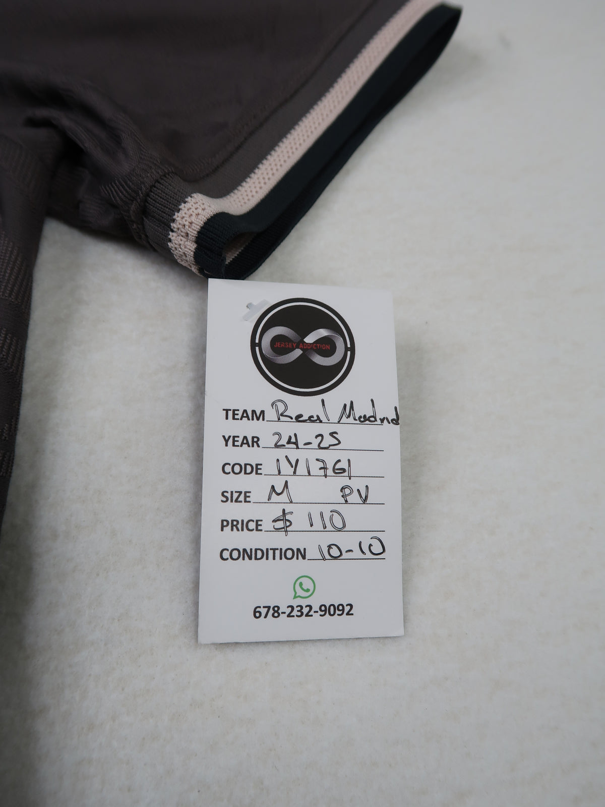 2024-25 Real Madrid Player Version Away Jersey tag