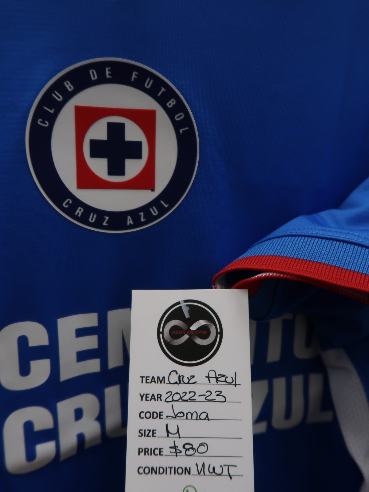 Cruz Azul 2022-23 Home Jersey tag