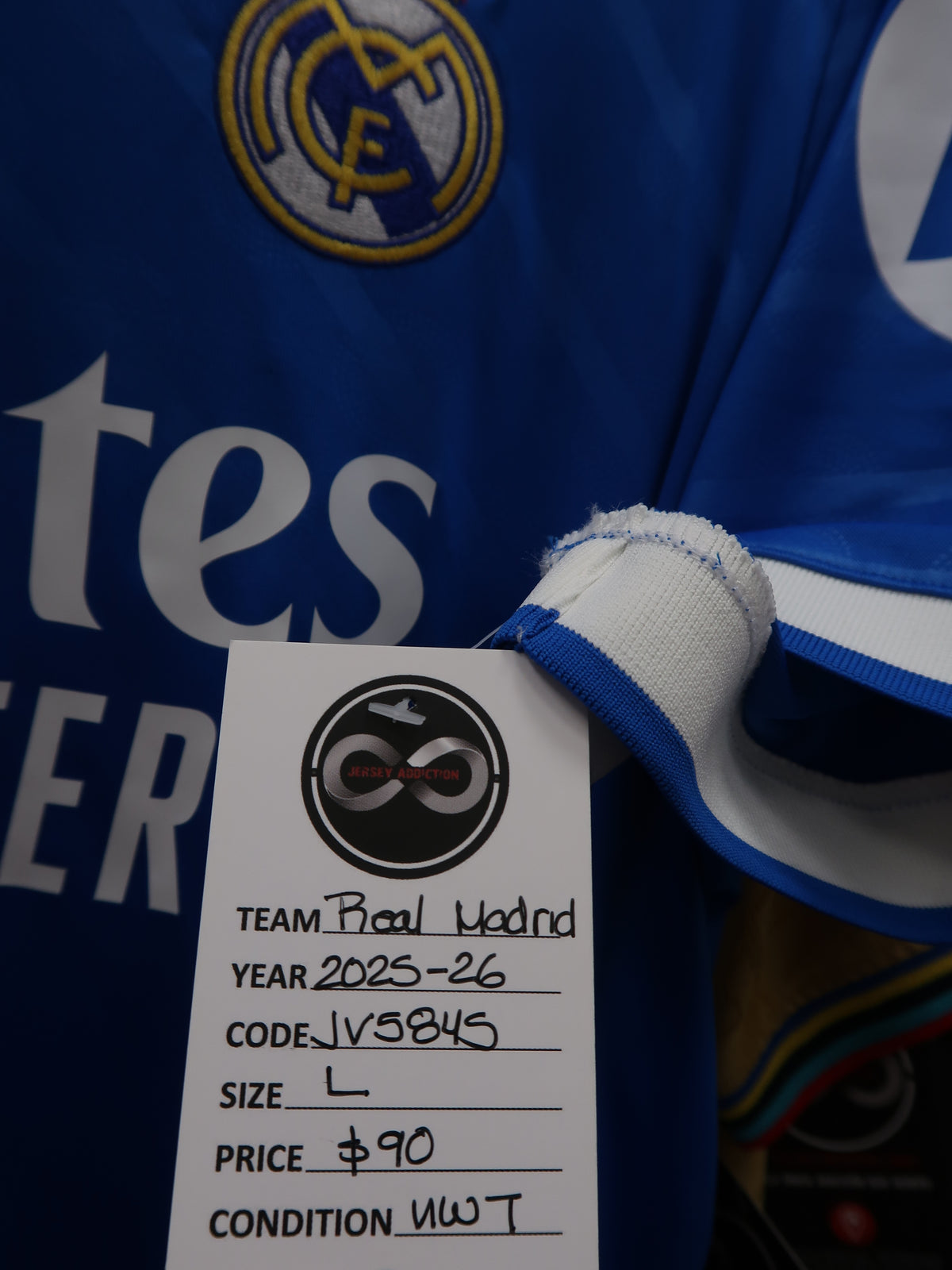 2025-26 Real Madrid Away Jersey / Large / New