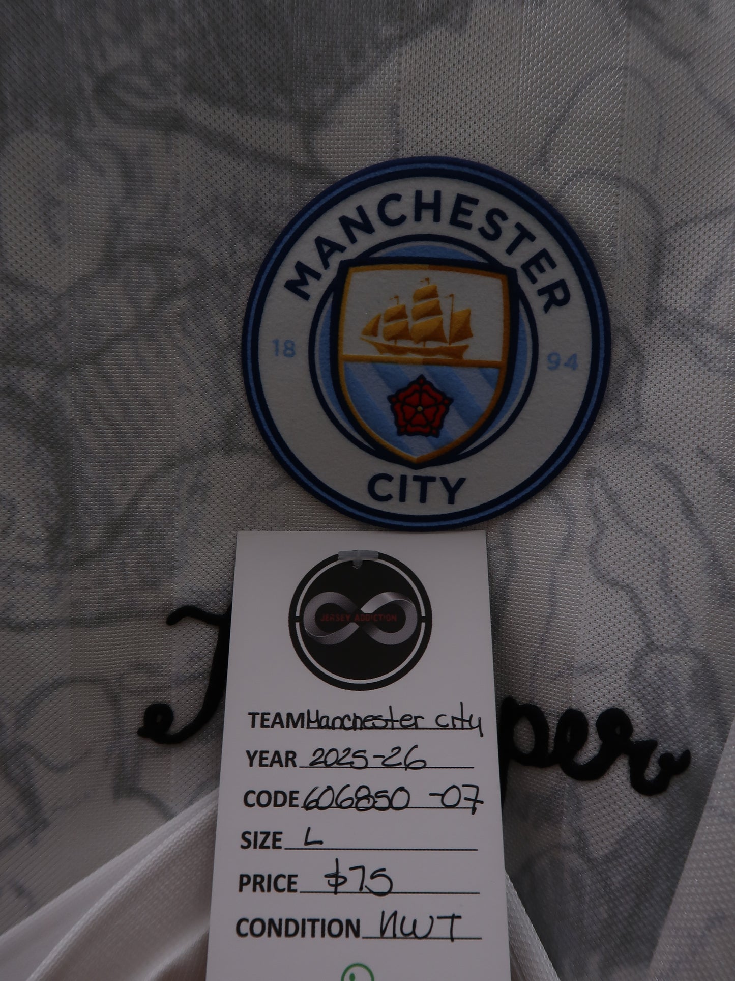 2025-26 Manchester City Special Edition Long Sleeve Jersey / Large / New