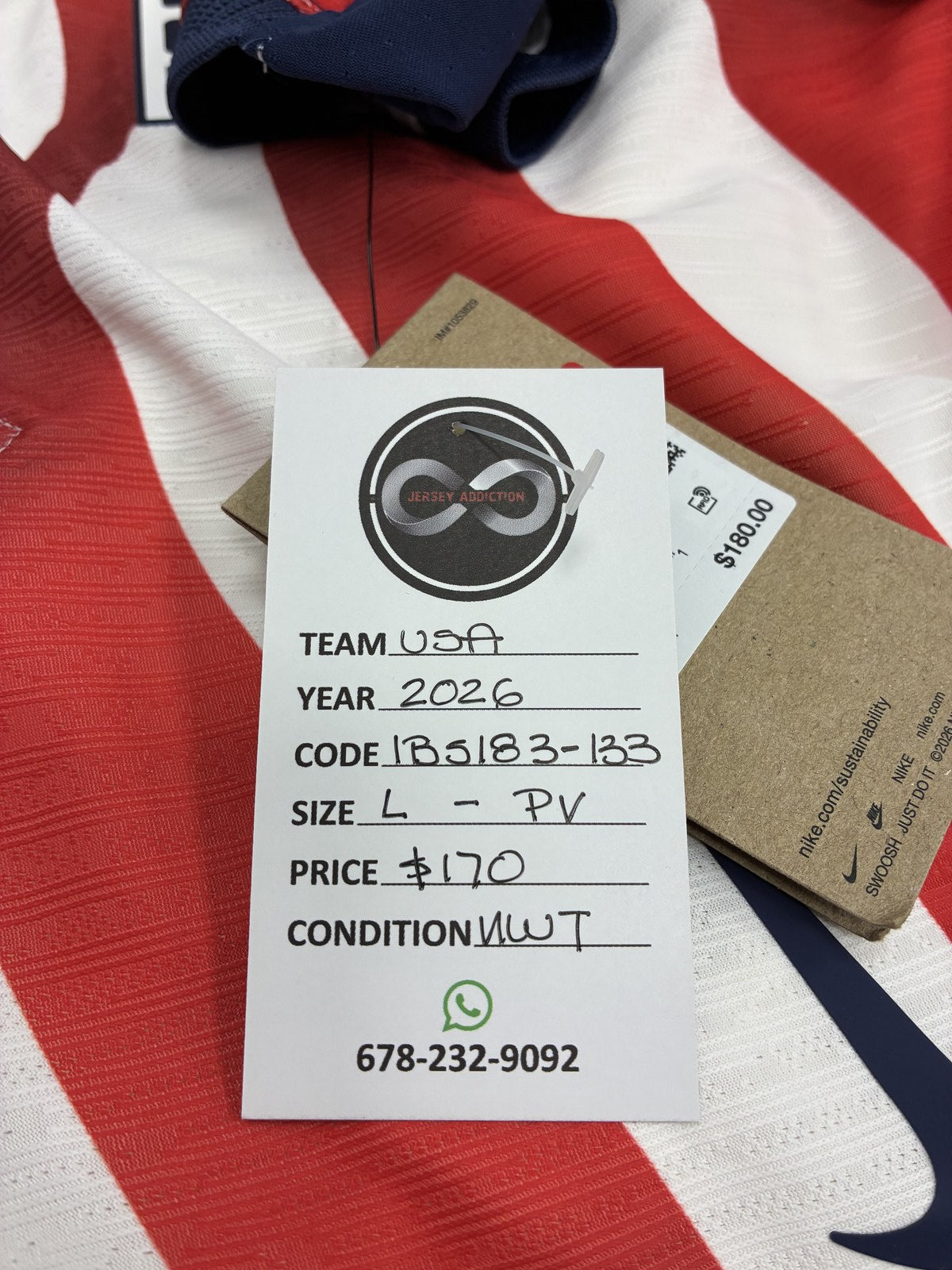 2026 United States Home Jersey Large