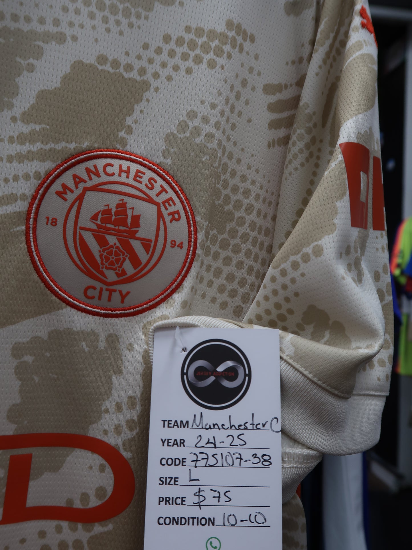 2024-25 Manchester City Away Jersey L 10/10