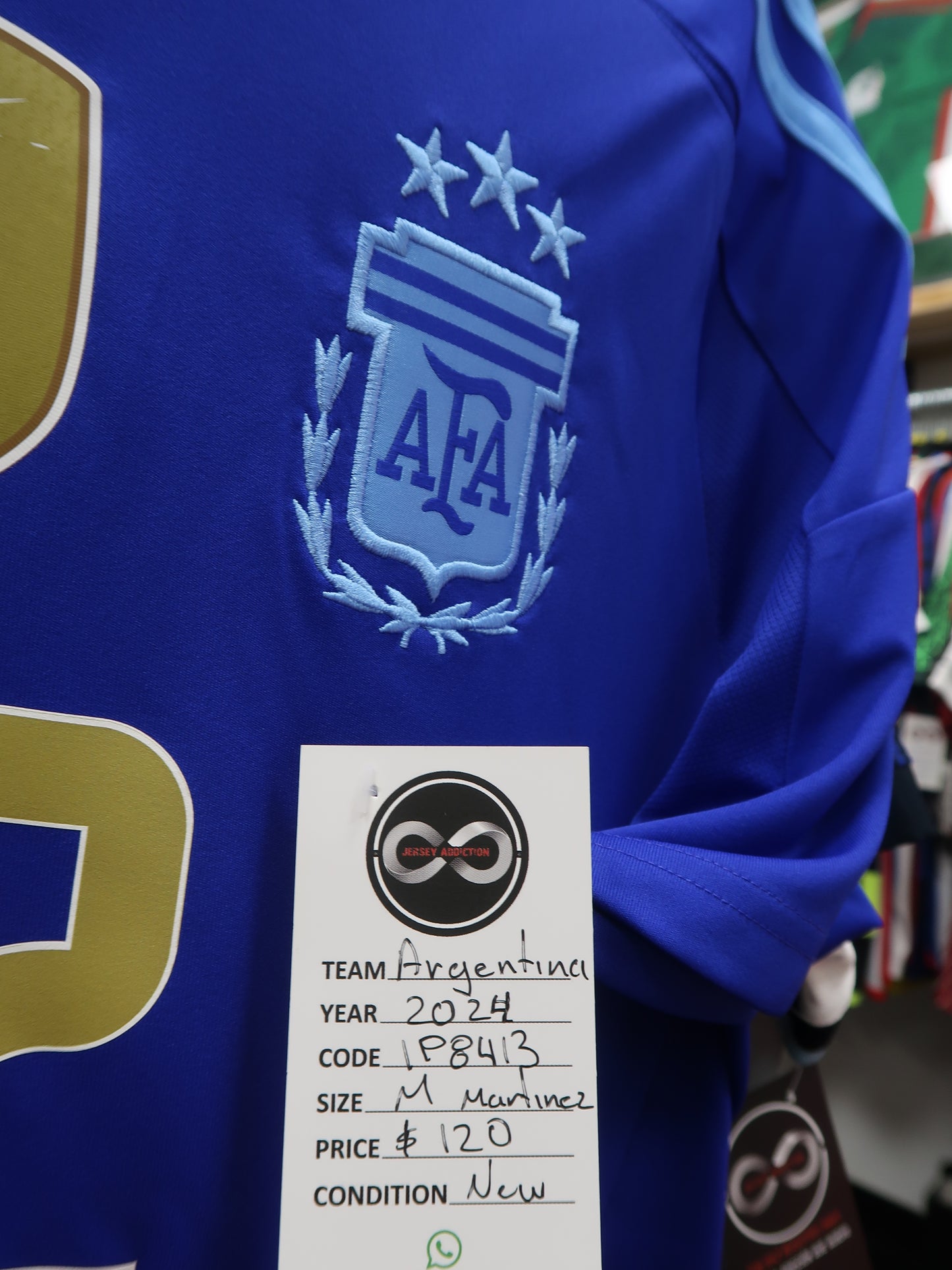 2024 Argentina L. Martinez 22 Away Jersey M New