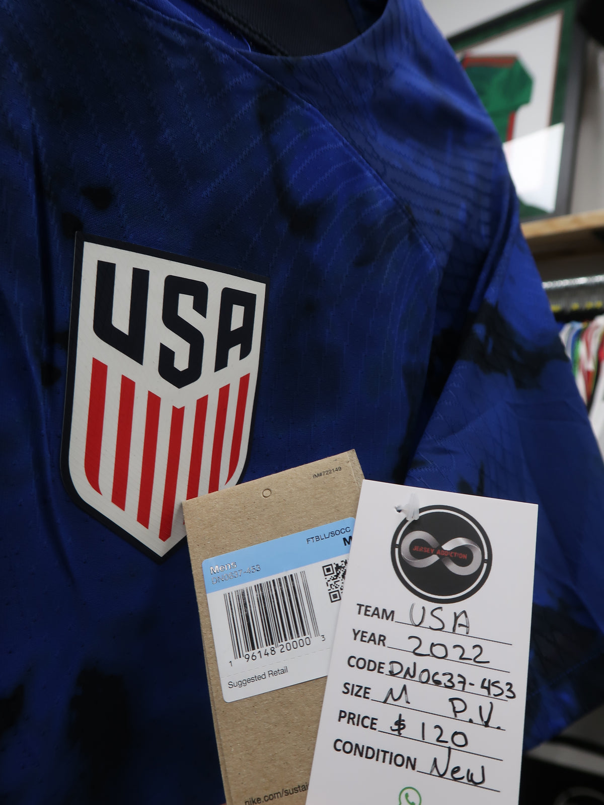 2022 USA Player Version Home Jersey tag