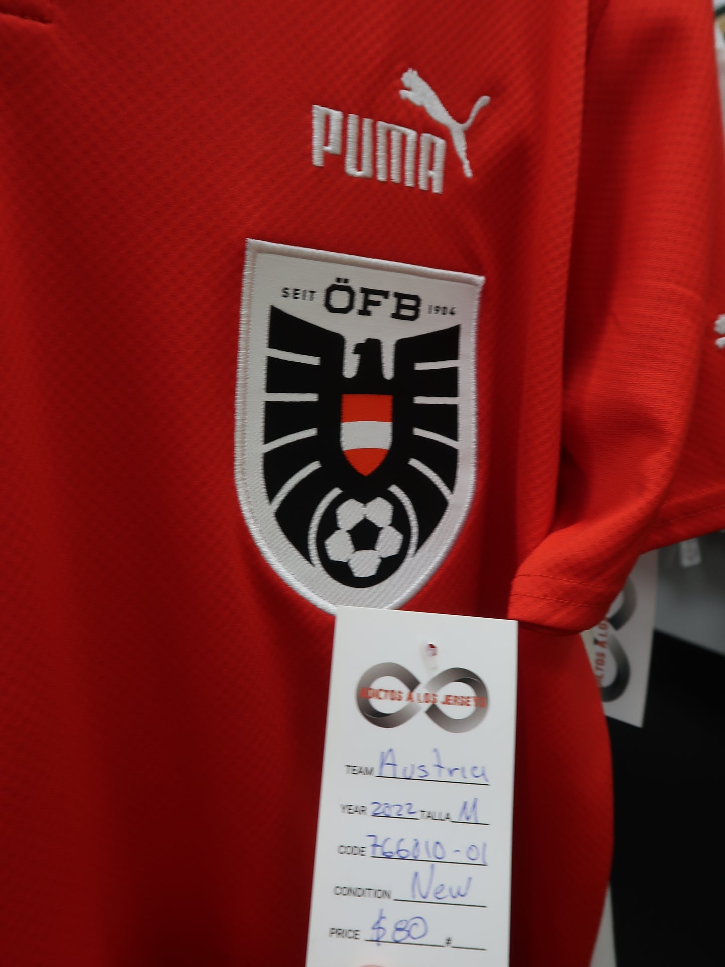 2022 Austria Home Jersey tag