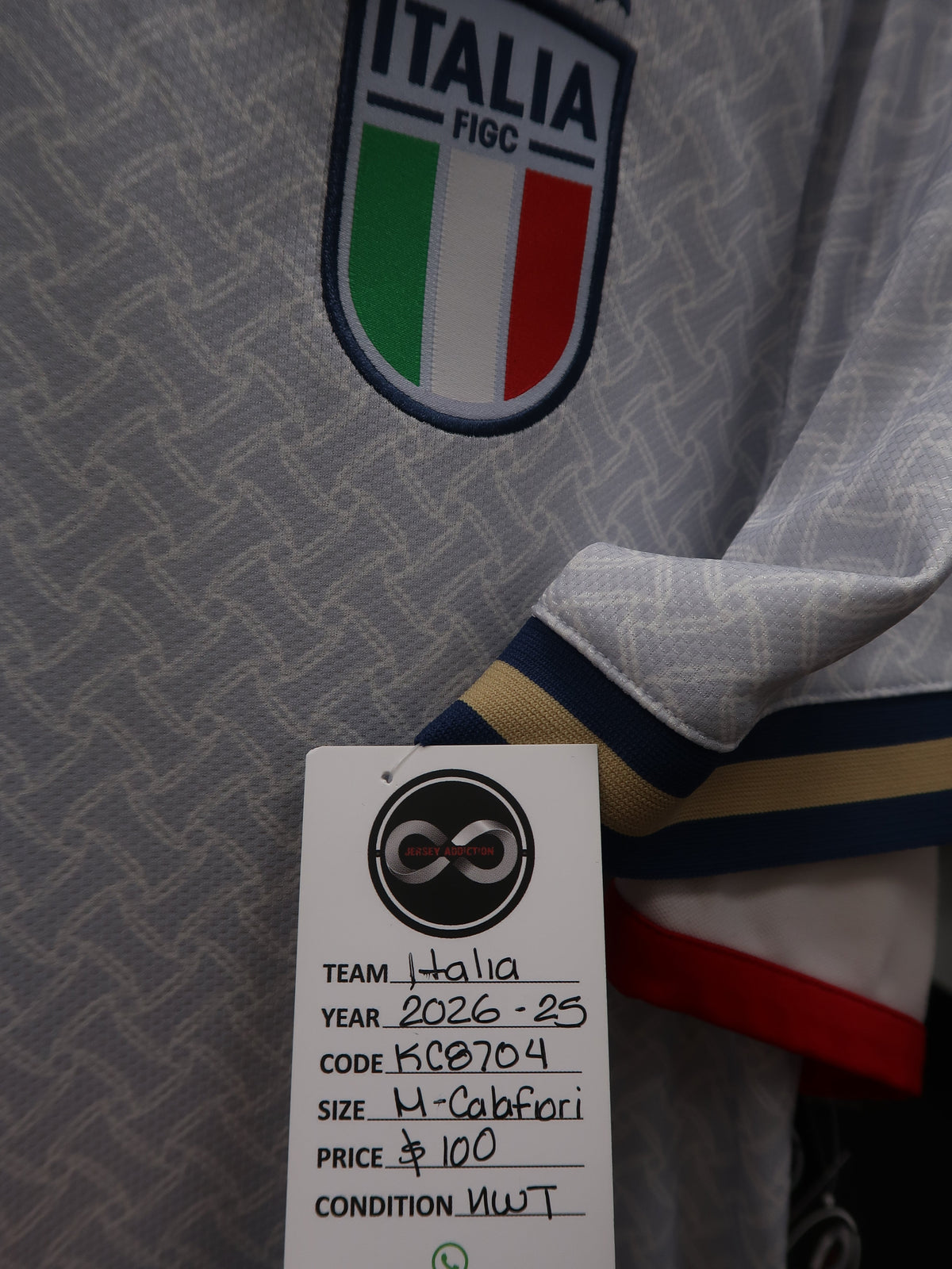 2026 Italy Riccardo Calafiori 13 Away Jersey