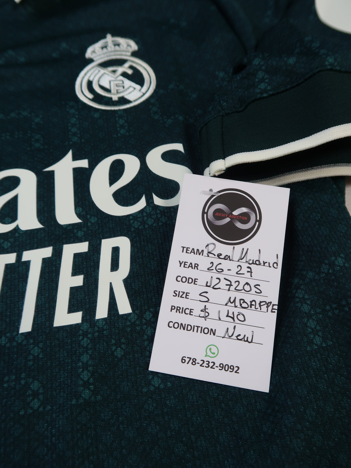 2026-27 Real Madrid Mbappe 10 Away Jersey / Small / New