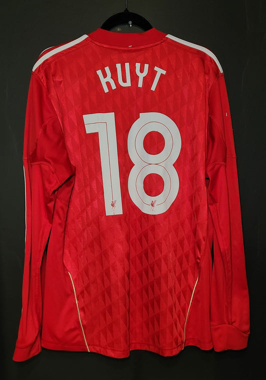 2010-12 Liverpool F.C. Dirk Kuyt 18 Home Jersey / Large / Good