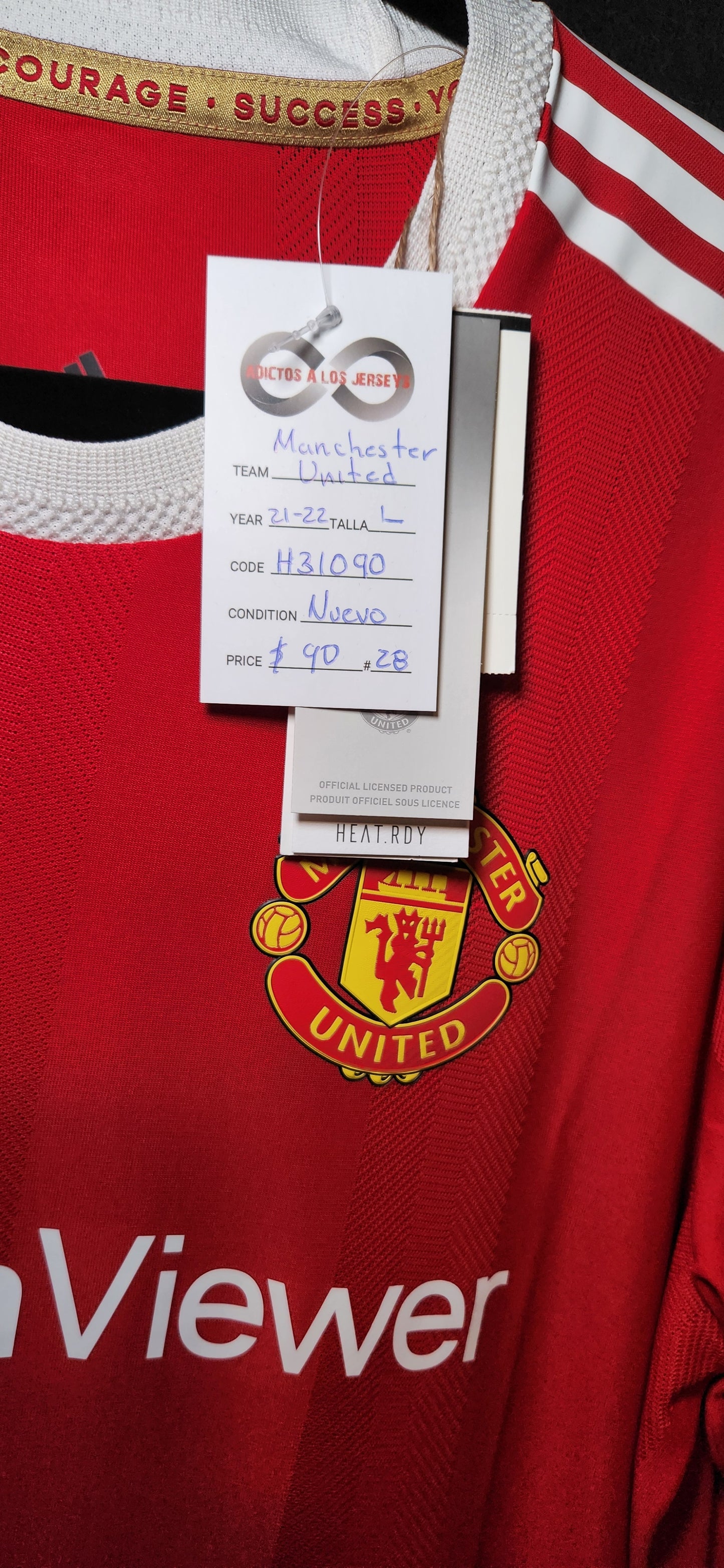 2021-22 Manchester United Home Jersey / Large / New