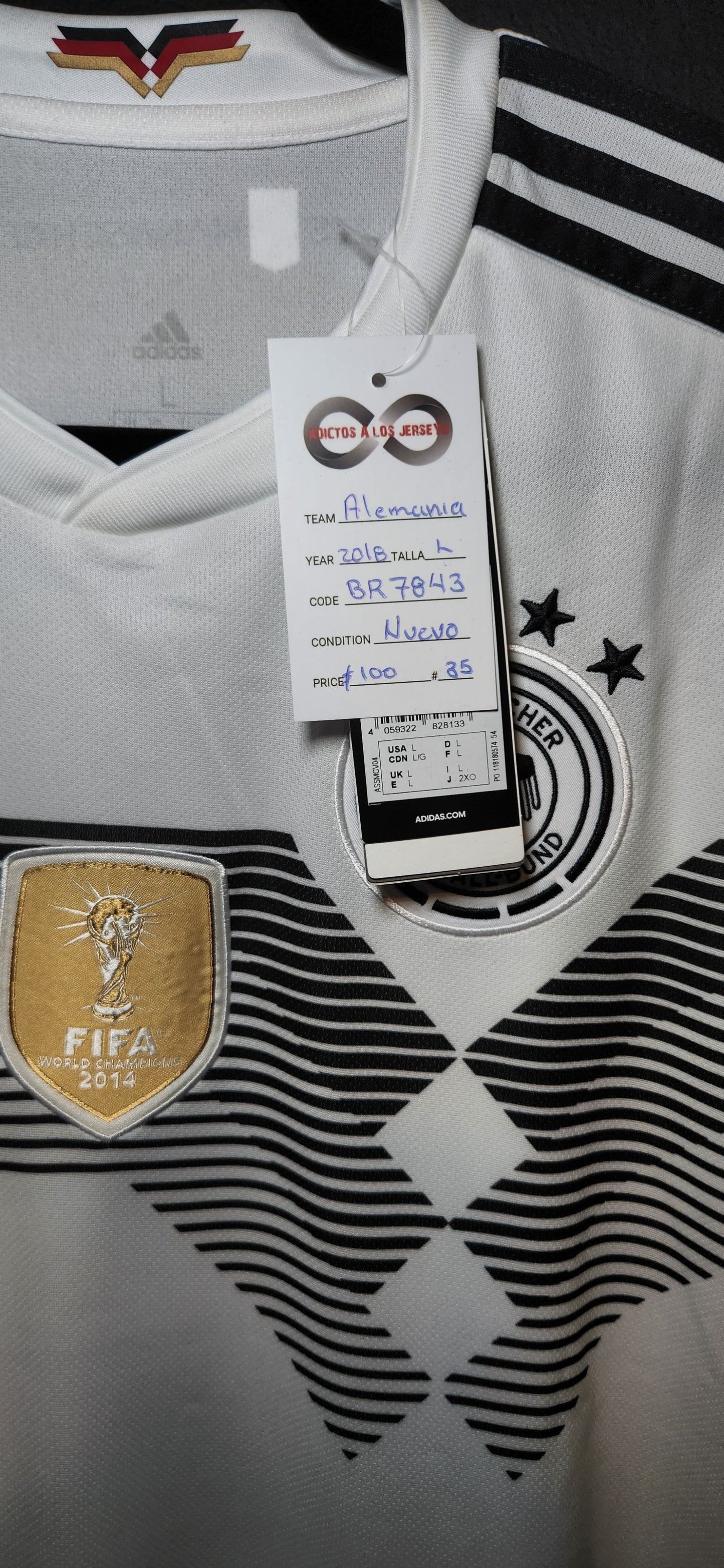 2018 Germany Sami Khedira 6 Home Jersey / Large / New