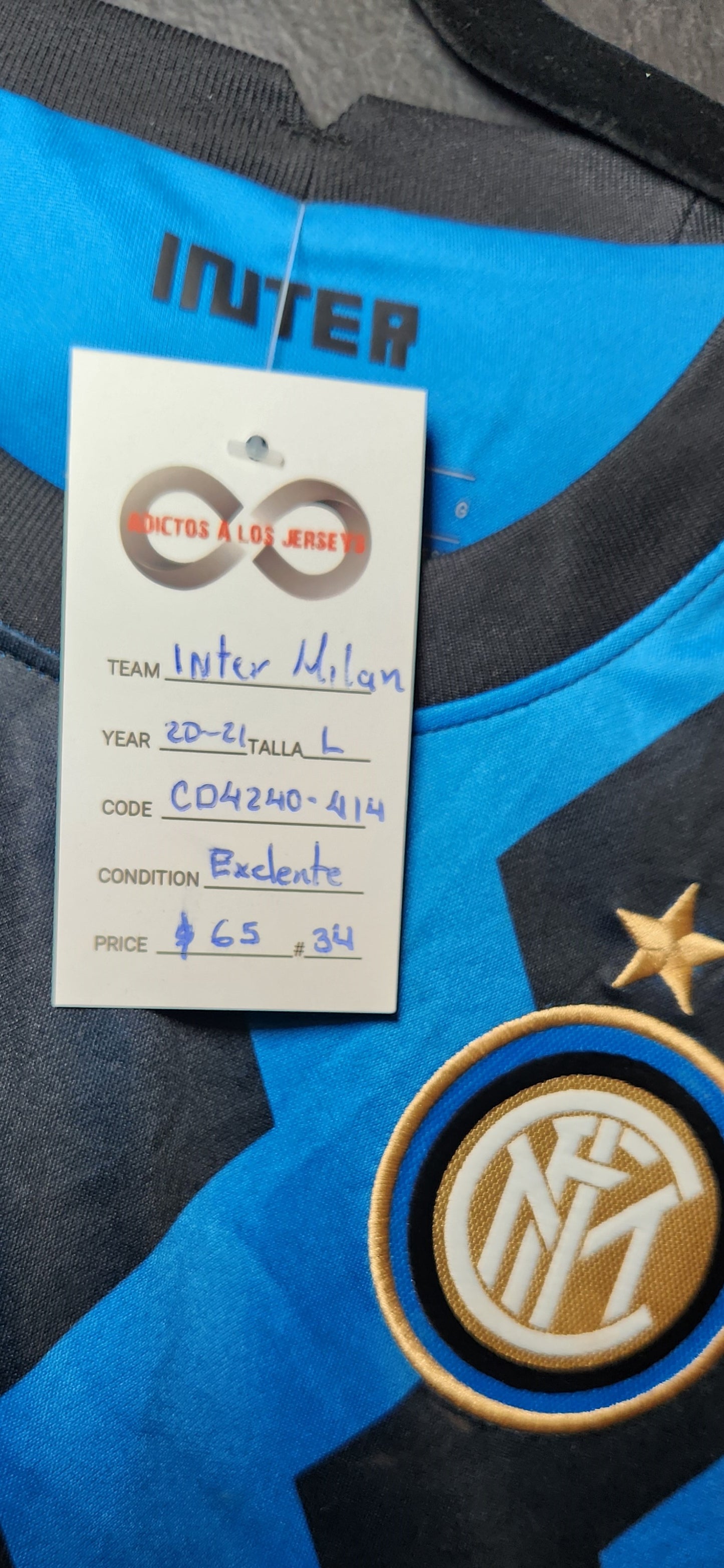 2020-21 Inter Milan Home Jersey / Large/ Excellent