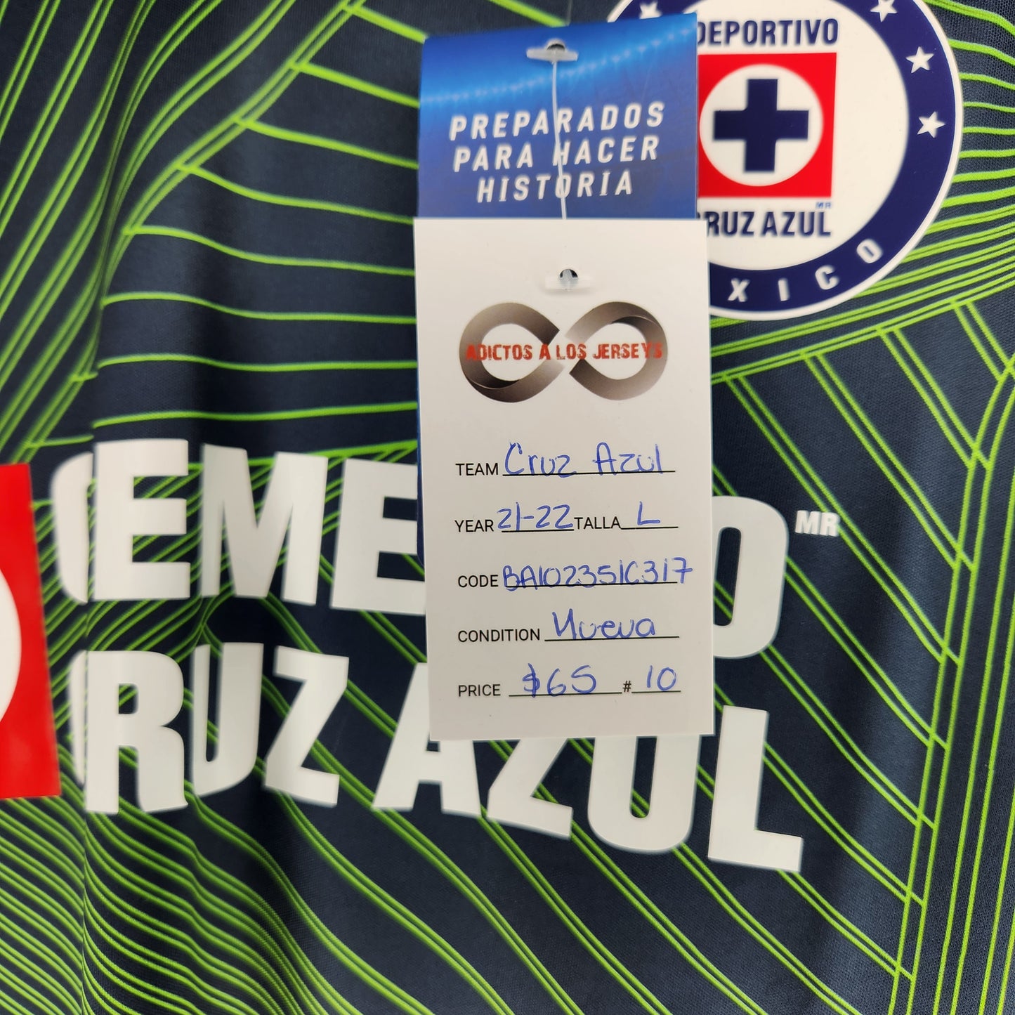 2021-22 Cruz Azul GK Away Jersey / Large / New