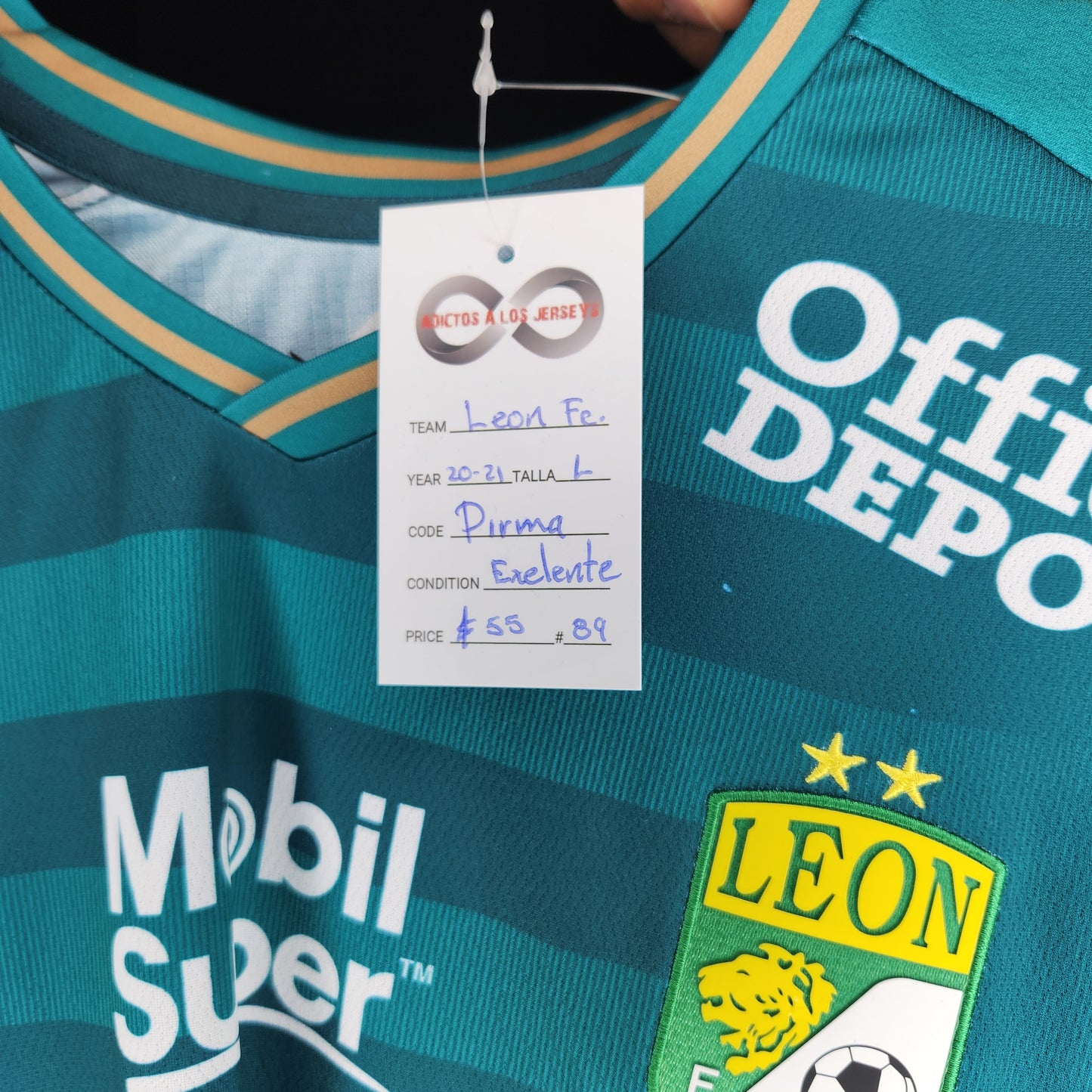 2020-21 Club Leon Home Jersey / Large / Excellent