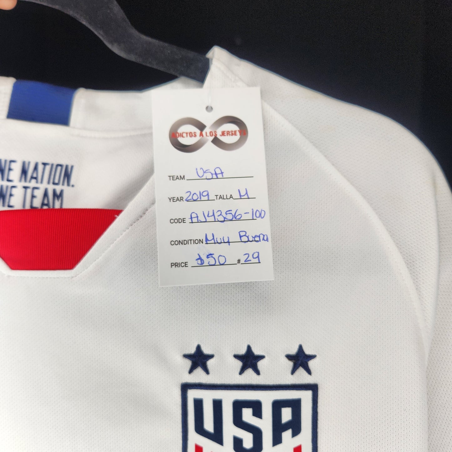 2019 USA Home Jersey / Medium / Good