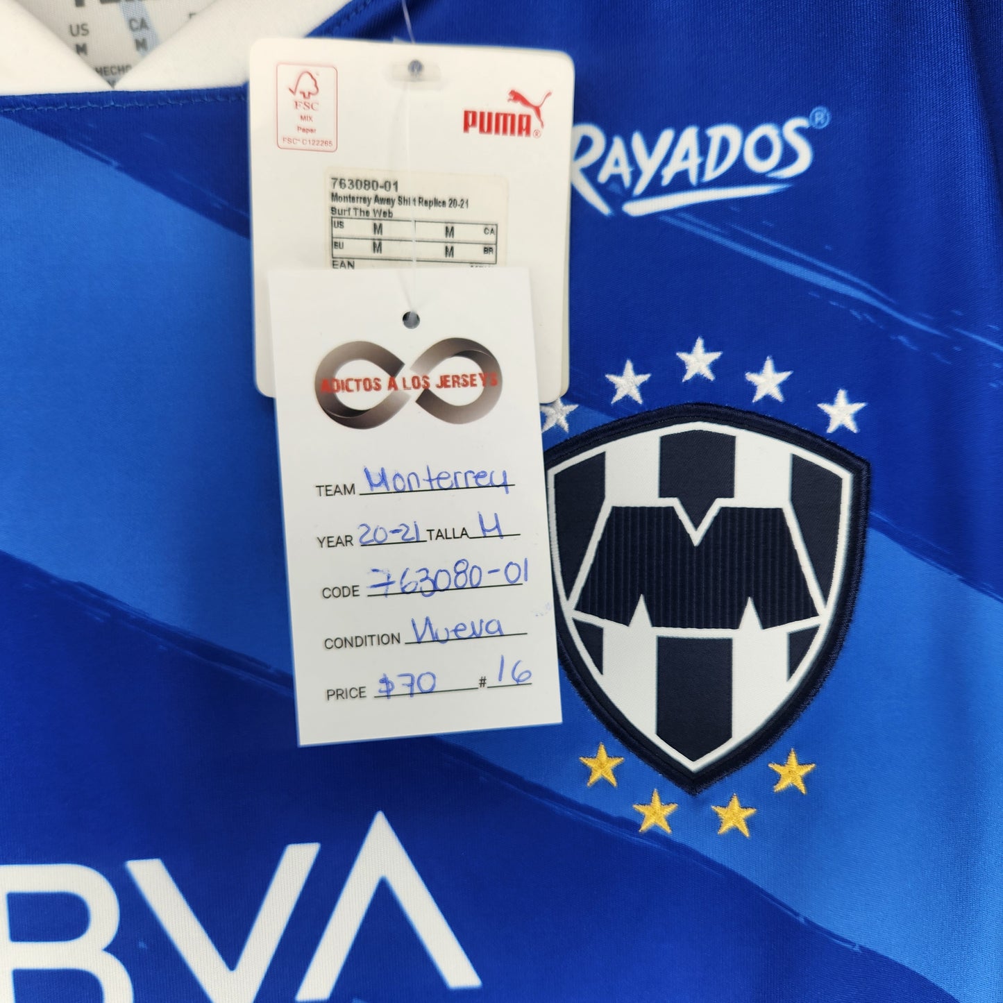 2020-21  Rayados Monterrey Away Jersey / Medium / New