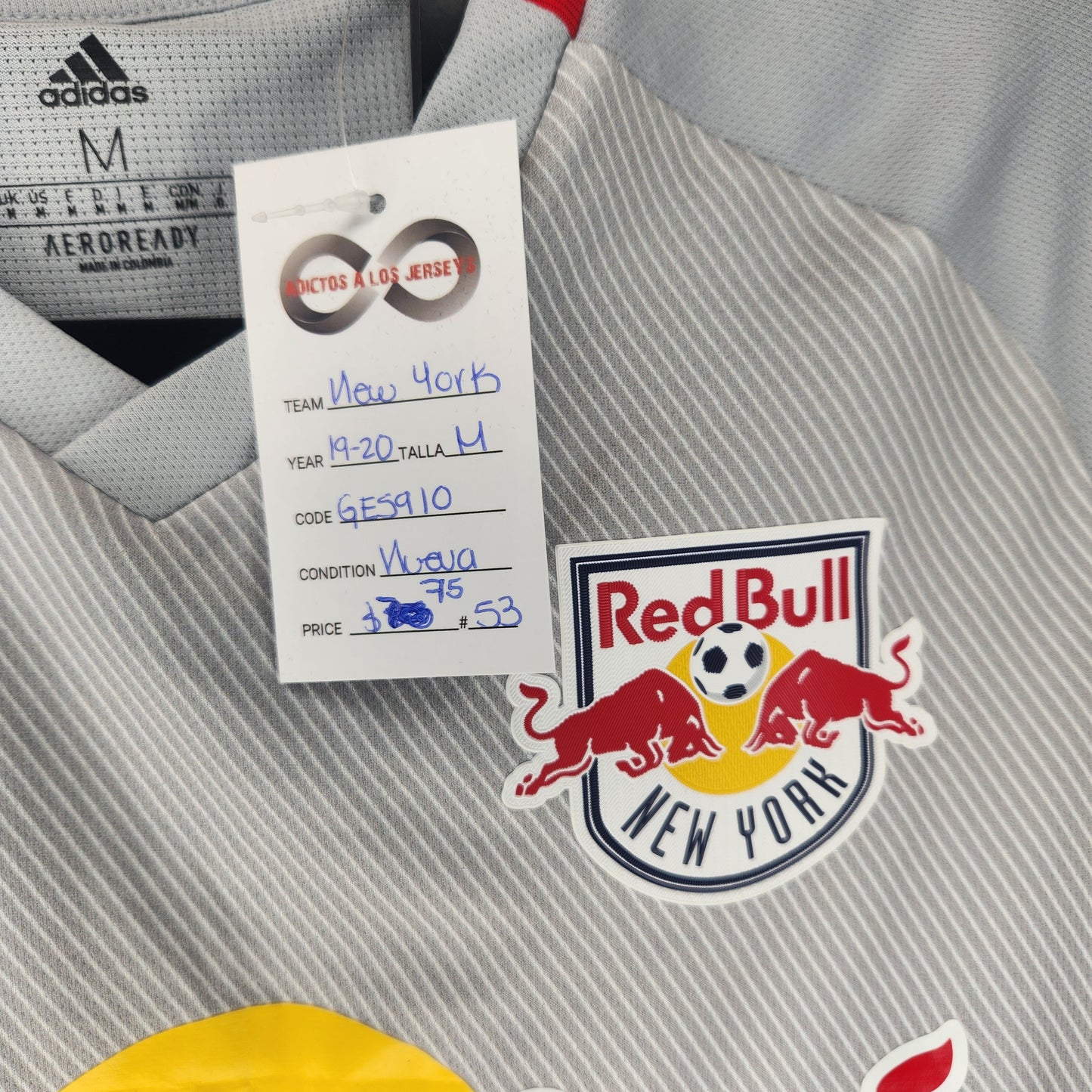 2019-20 New York Red Bulls Home Jersey / Medium / New