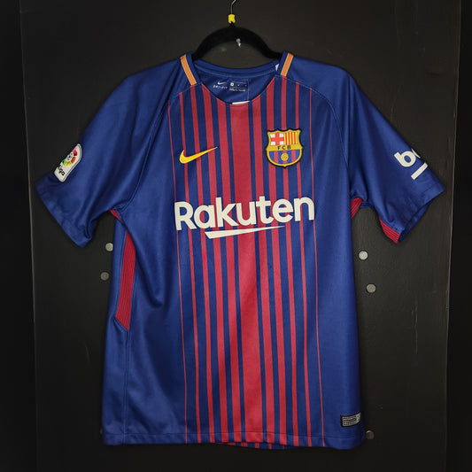 2017-18 FC Barcelona Home Jersey / Medium / Excellent