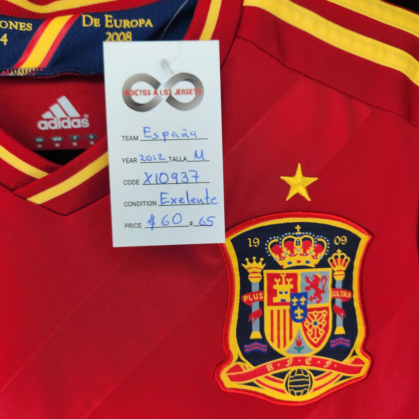 2012 Spain Home jersey / Medium / Excellent