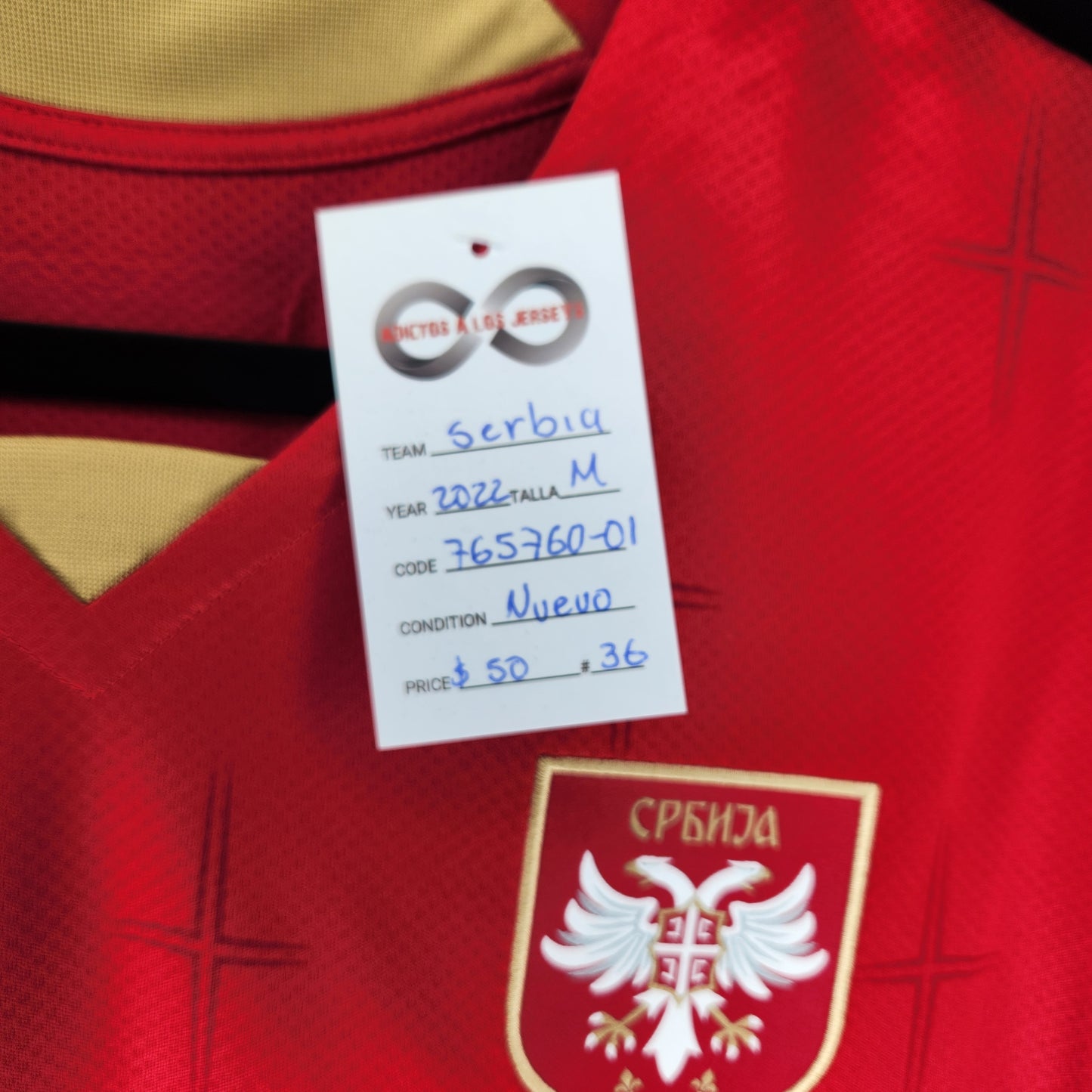 2022 Serbia Home Jersey / Medium / New