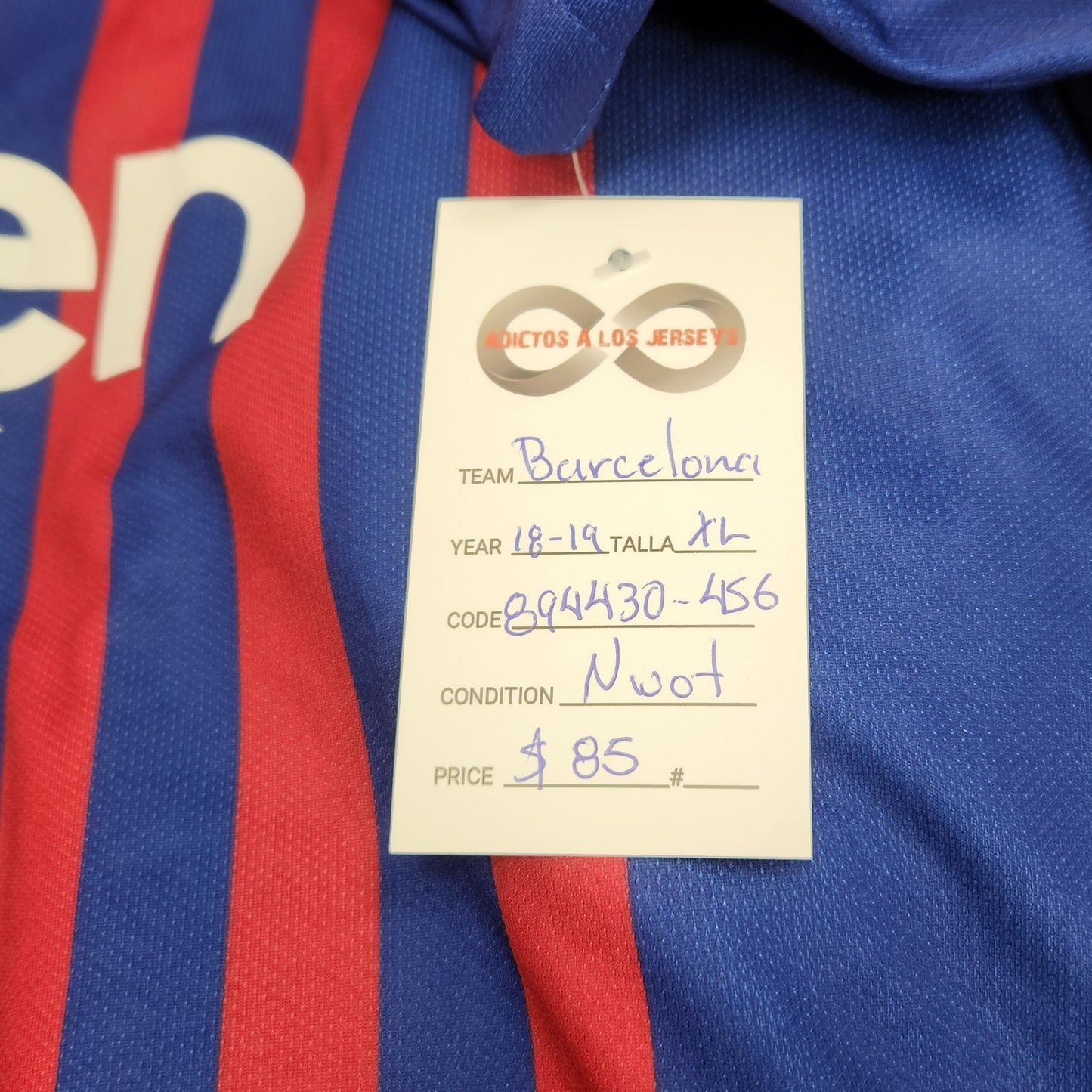 2018-19 Barcelona Home Jersey / X-Large / New