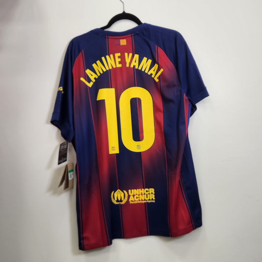 2025-26 Barcelona Lamine Yamal 10 Home Jersey / X-Large / New