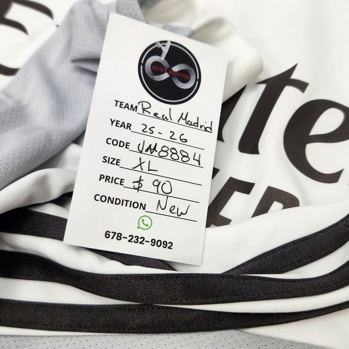2025-26 Real Madrid Home Jersey / X-Large / New