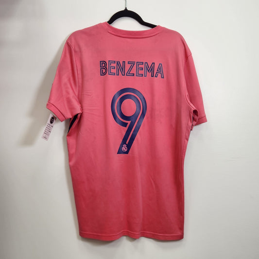 2020-21 Real Madrid Benzema 9 Away Jersey / X-Large / 9/10