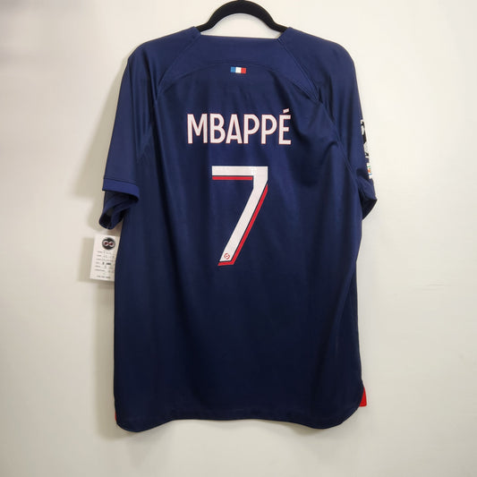 2023-24 Paris Saint-Germain Mbappe 7 Home Jersey / X-Large / 10/10