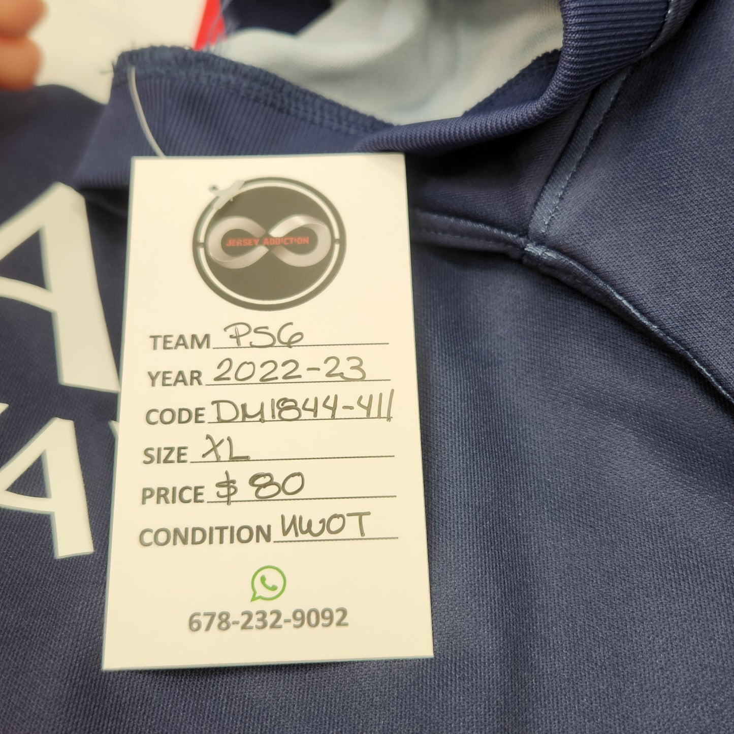 2022-23 Paris Saint-Germain Home Jersey / X-Large / New