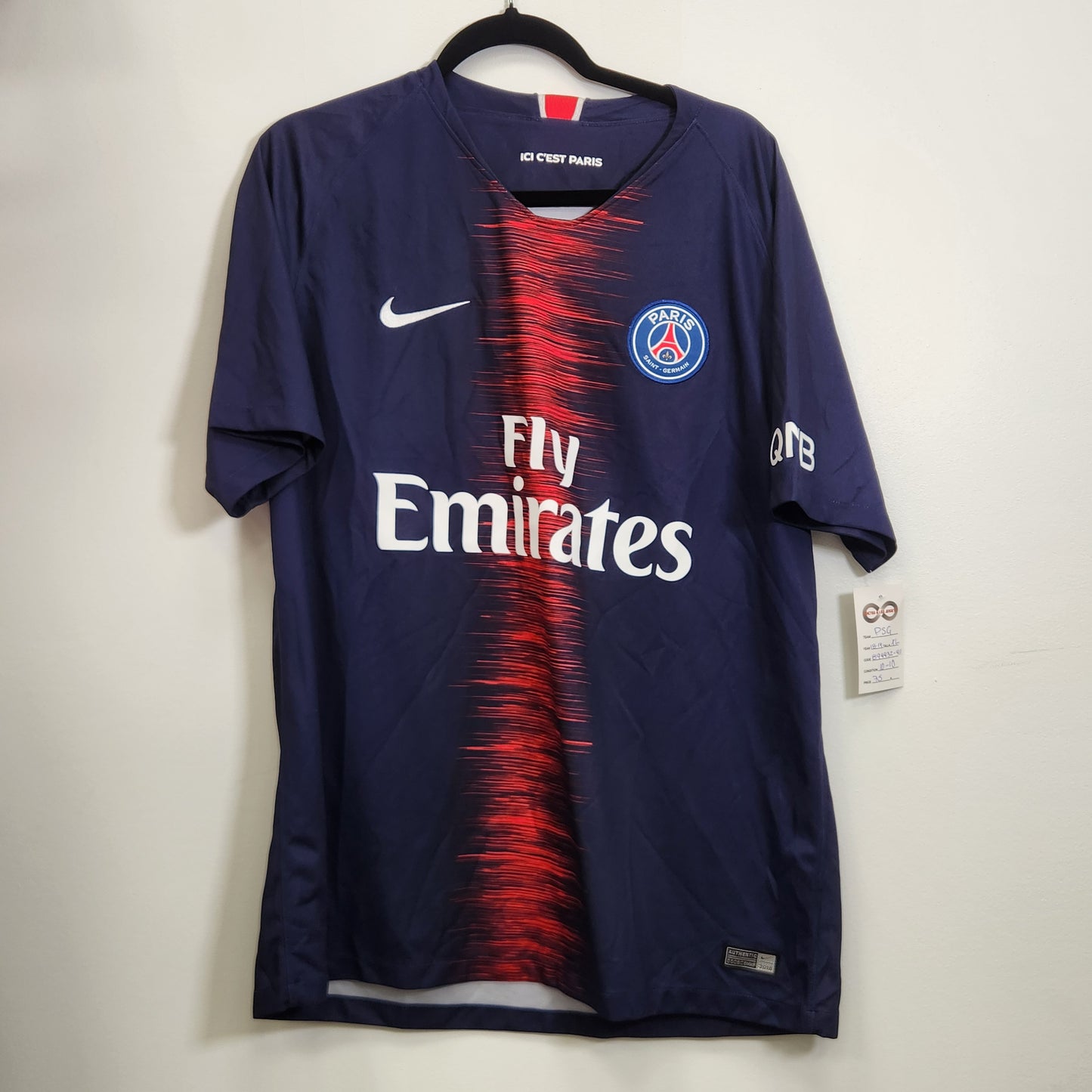2018-19 Paris Saint-Germain Home Jersey / X-Large / 10/10