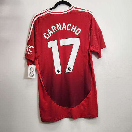 2024-25 Manchester United Garnacho 17 Home Jersey / X-Large / New