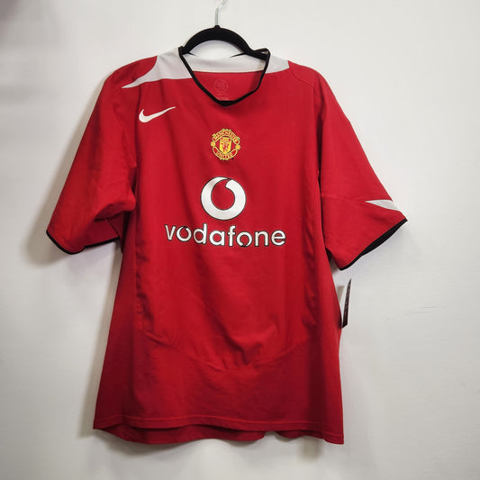 2004-05 Manchester United Home Jersey / X-Large / 9/10