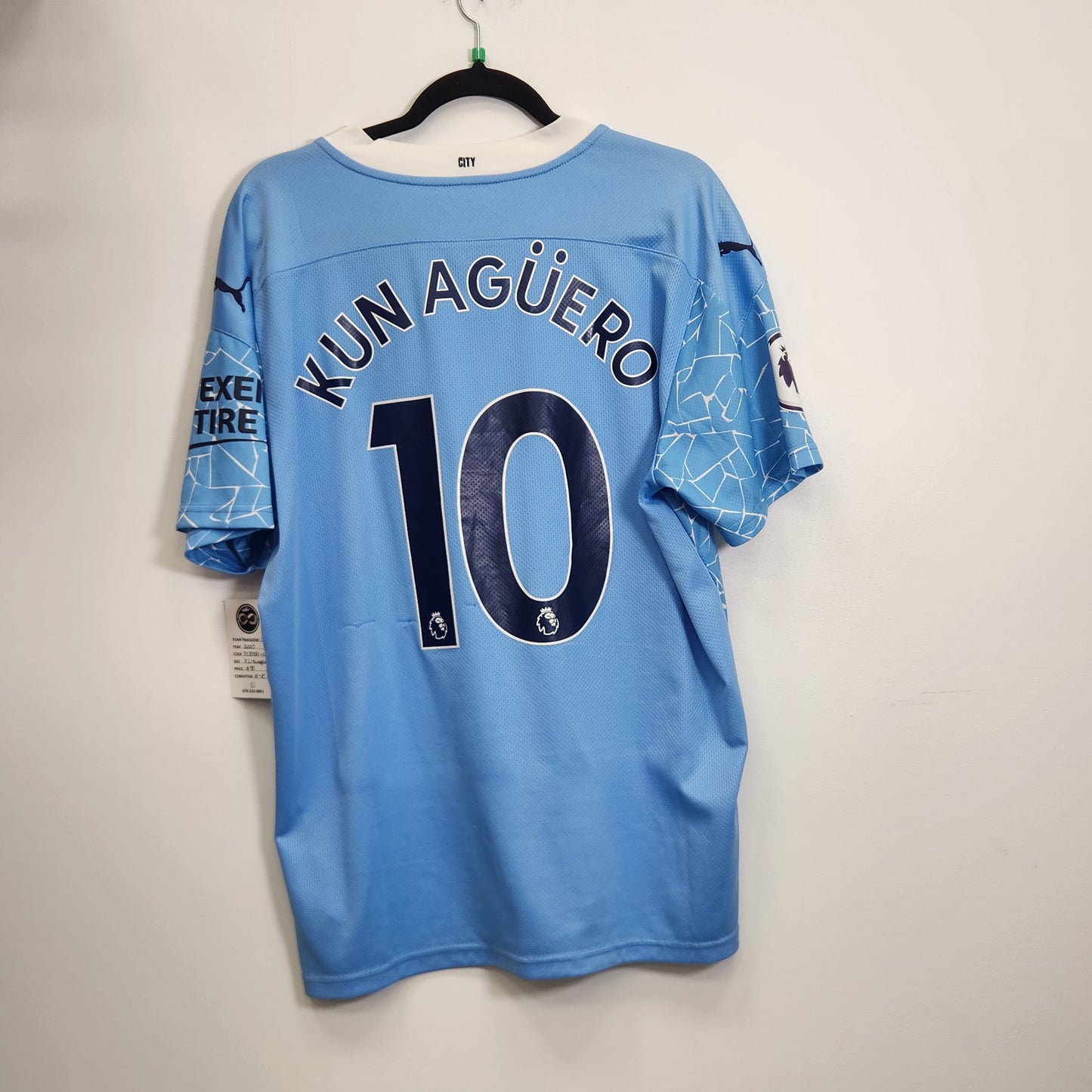 2020 Manchester City Kun Aguero 10 Home Jersey / X-Large / 10/10