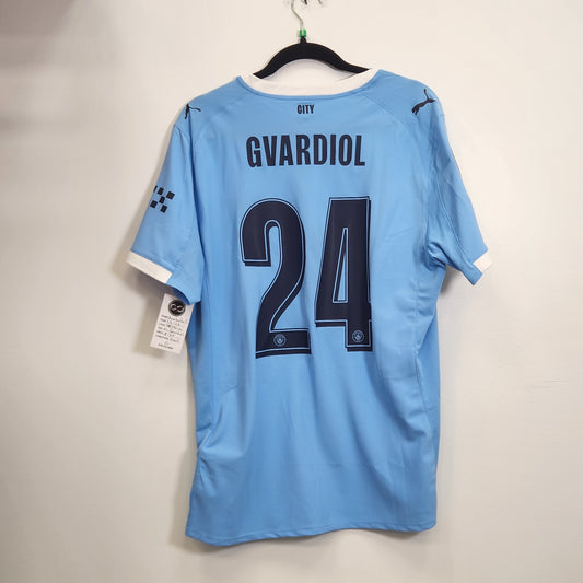 2025-26 Manchester City Gvardiol 24 Home Jersey / X-Large / New