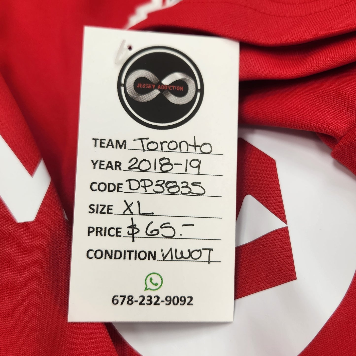 2018-19 Toronto FC Home Jersey / X-Large / New