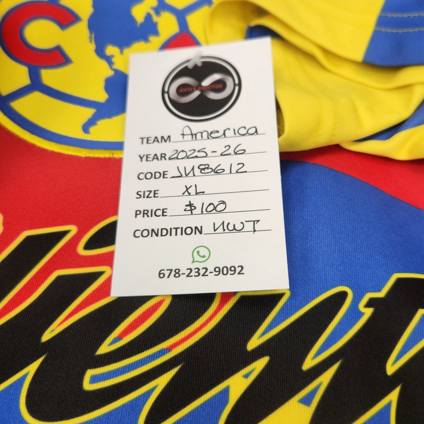 2025-26 Club America Player Version Home Jersey / X-Large / New