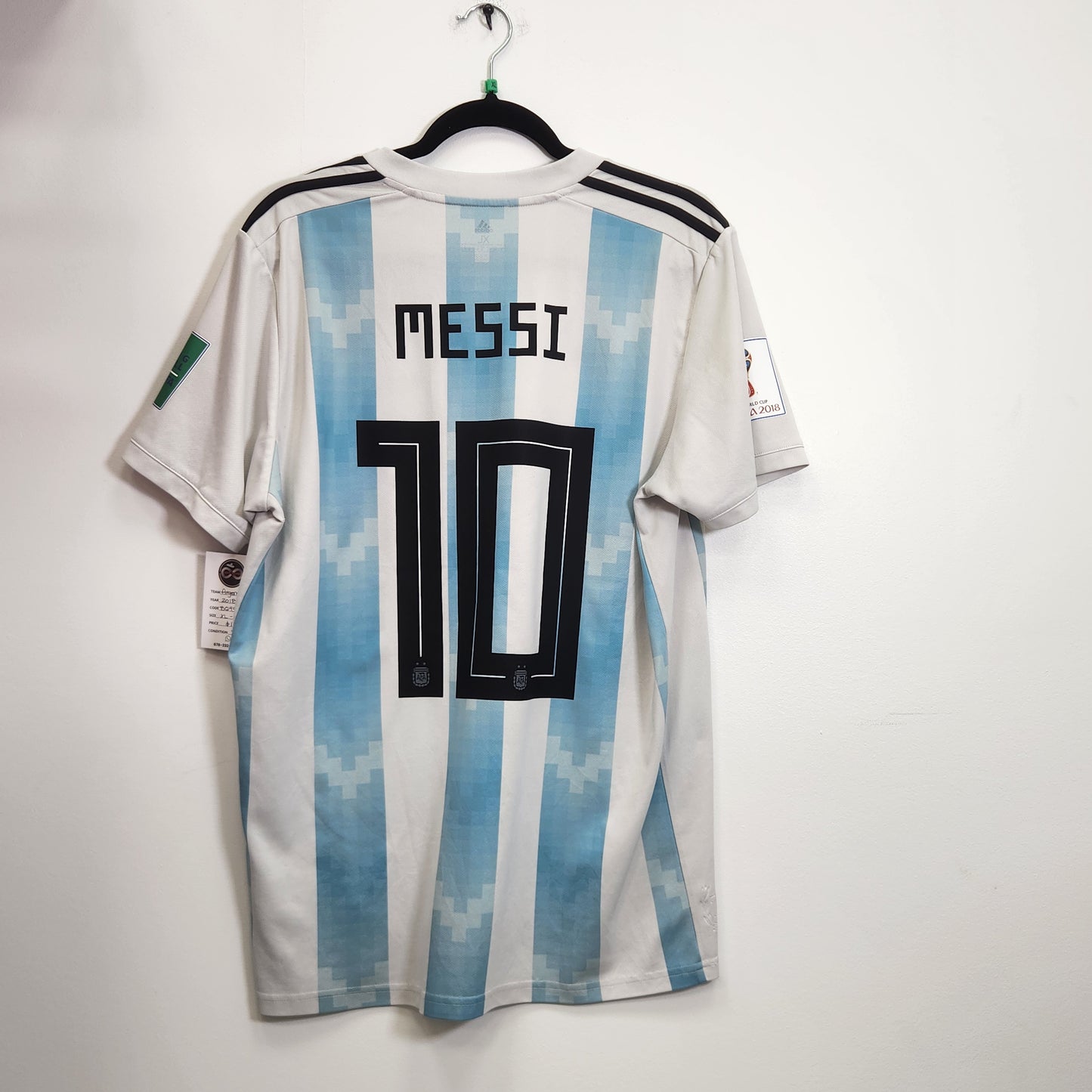 2018 Argentina Messi 10 Home Jersey / X-Large / 9/10