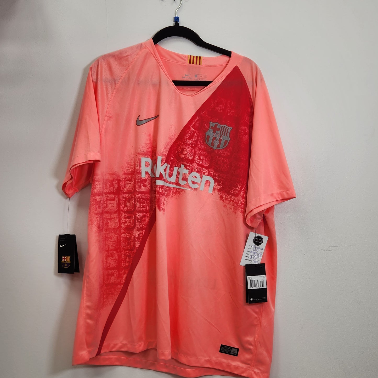 2018-19 FC Barcelona Player Version Third Jersey / 2X-Large / New