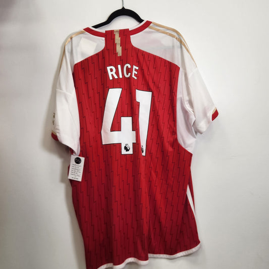 2023-24 Arsenal FC Rice 41 Home Jersey / 3X-Large / New