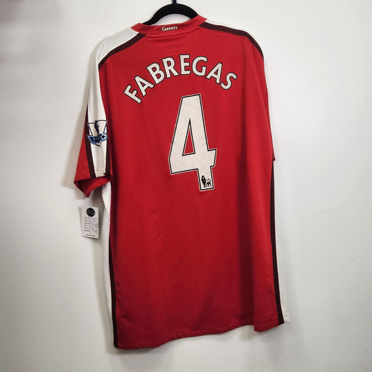 2008-09 Arsenal FC Fabregas 4 Home Jersey / 2X-Large / 9/10