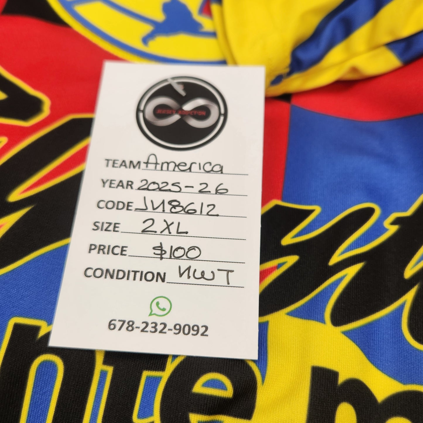 2025-26 Club America Home Jersey / 2X-Large / New
