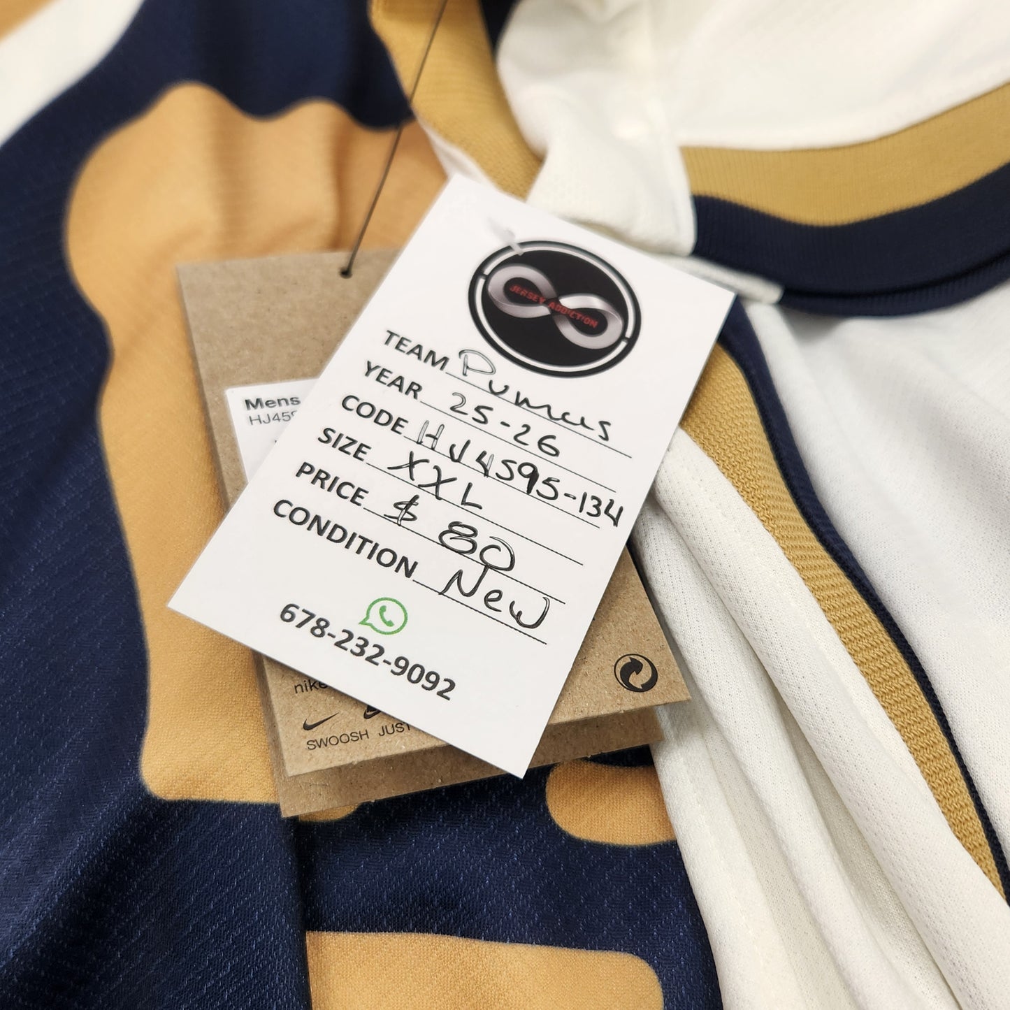 2025-26 Pumas UNAM Home Jersey / 2X-Large / New