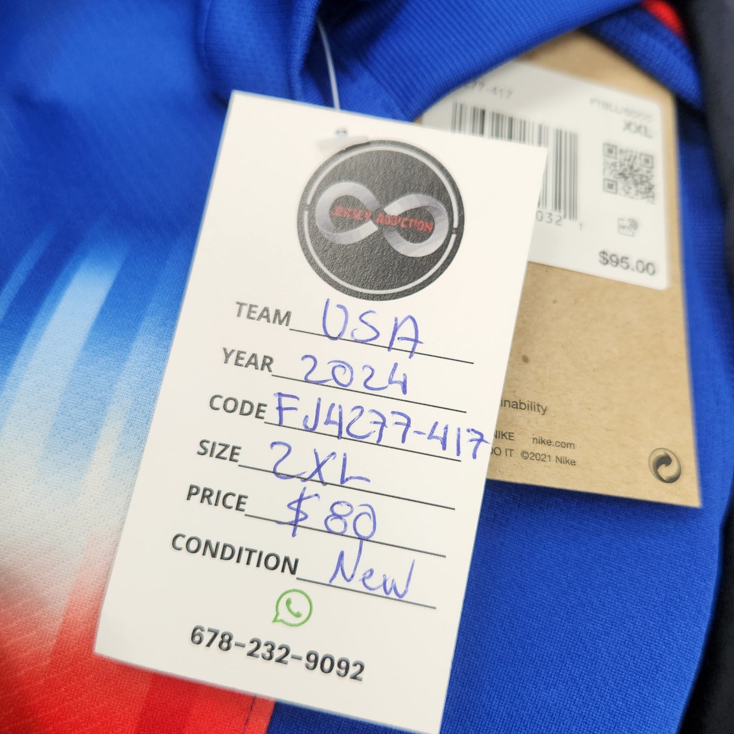 2024 USA Away Jersey / 2X-Large / New